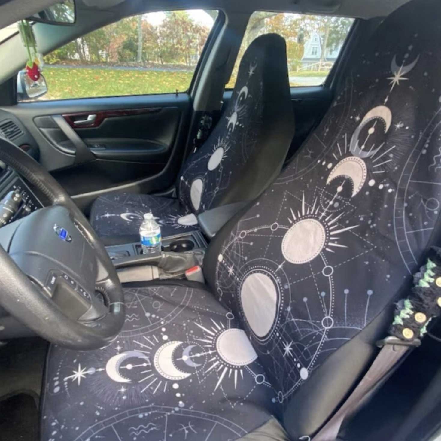 Mystical Moon Phase Car Seat Cover Set - sense forest