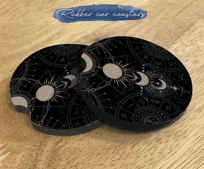Mystical Moon Phase Car Seat Cover Set - sense forest