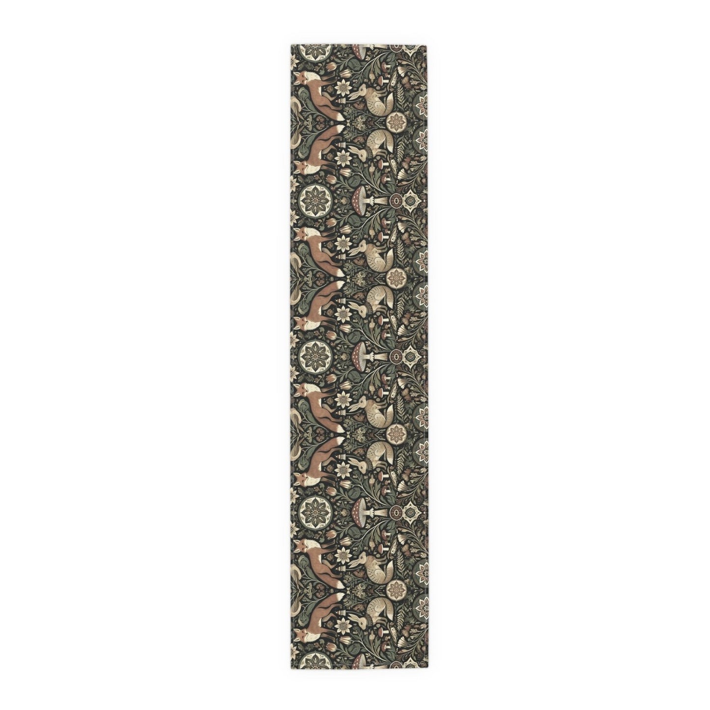 Nordic Woodland forest Pagan Christmas Table Runner - sense forest