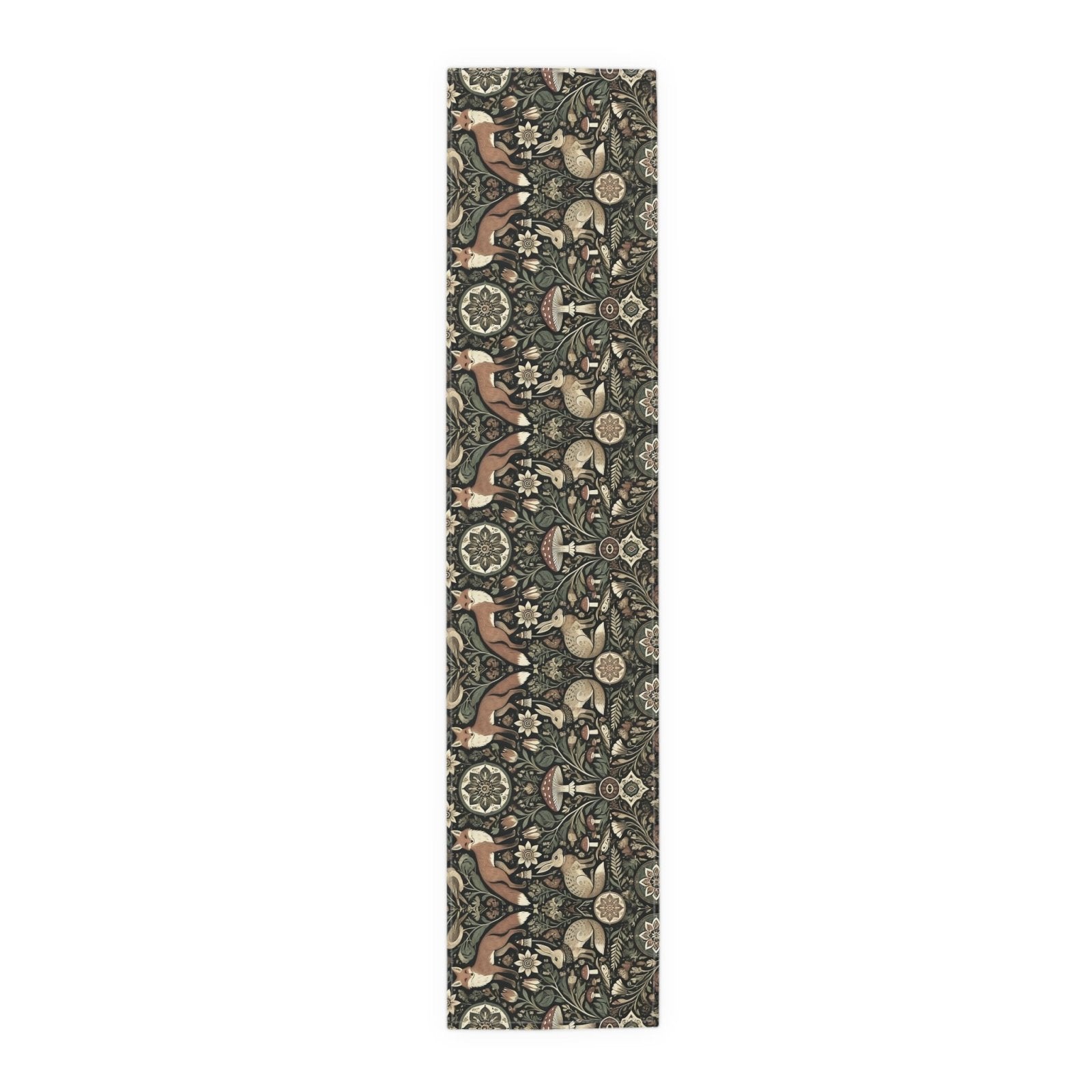 Nordic Woodland forest Pagan Christmas Table Runner - sense forest