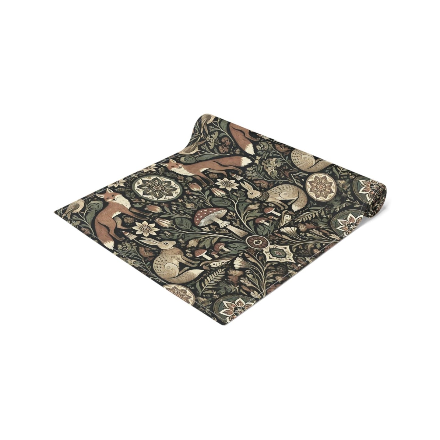 Nordic Woodland forest Pagan Christmas Table Runner - sense forest