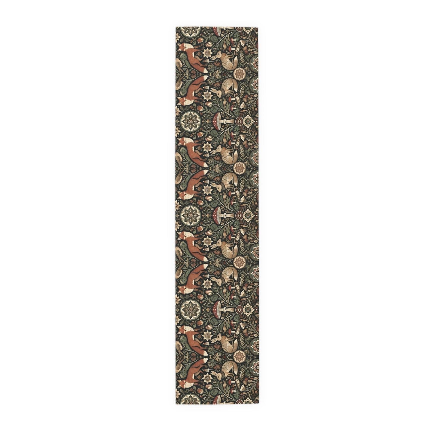 Nordic Woodland forest Pagan Christmas Table Runner - sense forest
