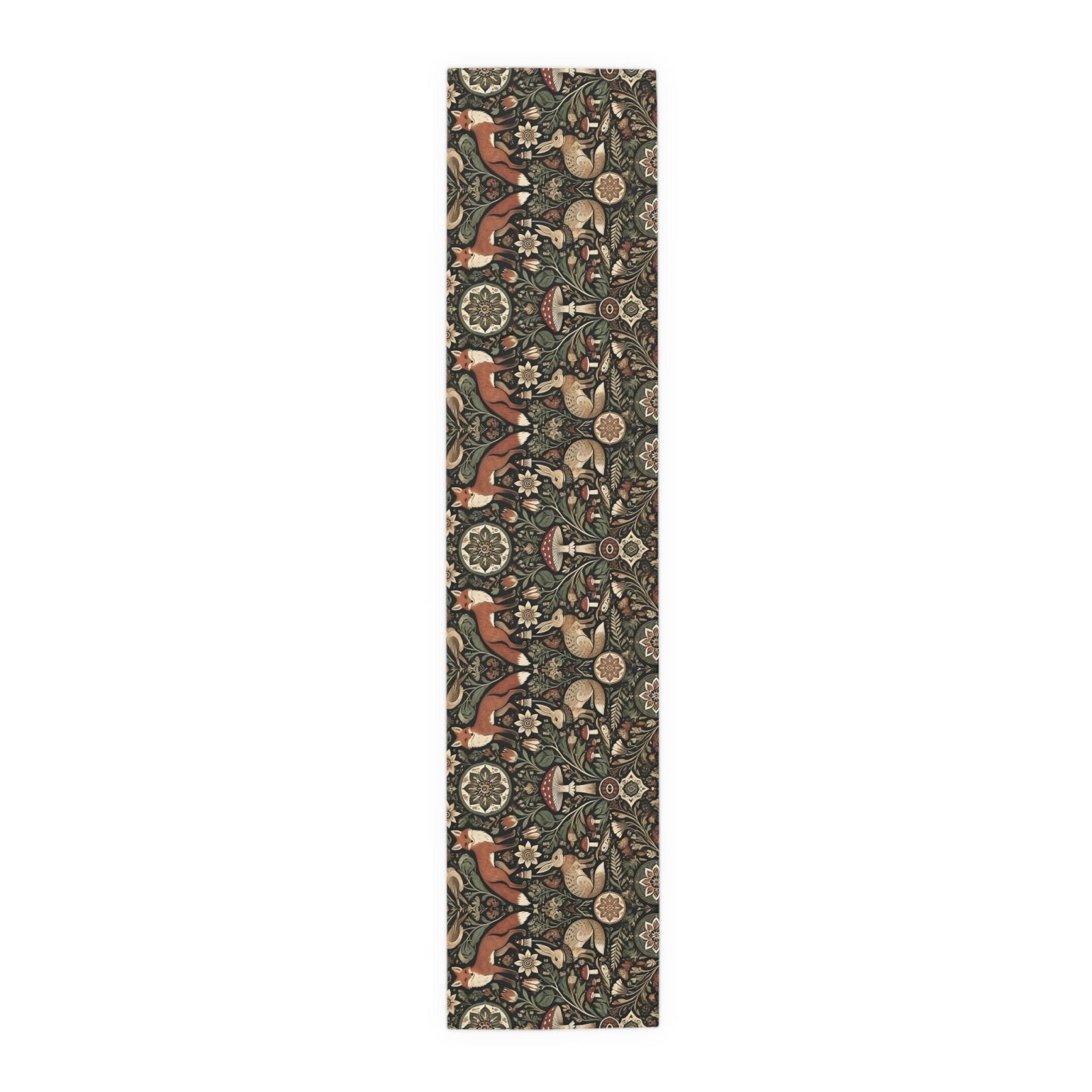 Nordic Woodland forest Pagan Christmas Table Runner - sense forest