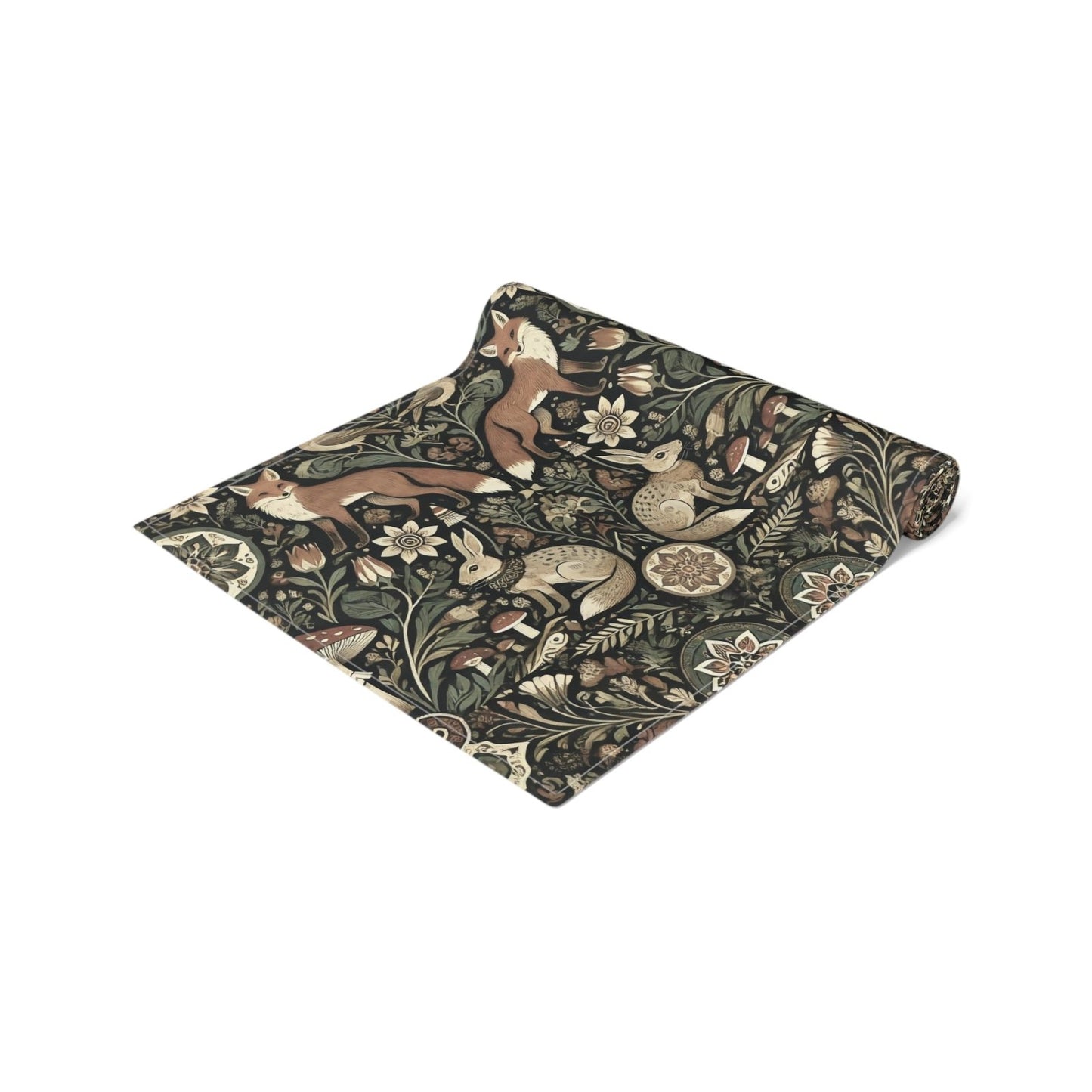 Nordic Woodland forest Pagan Christmas Table Runner - sense forest
