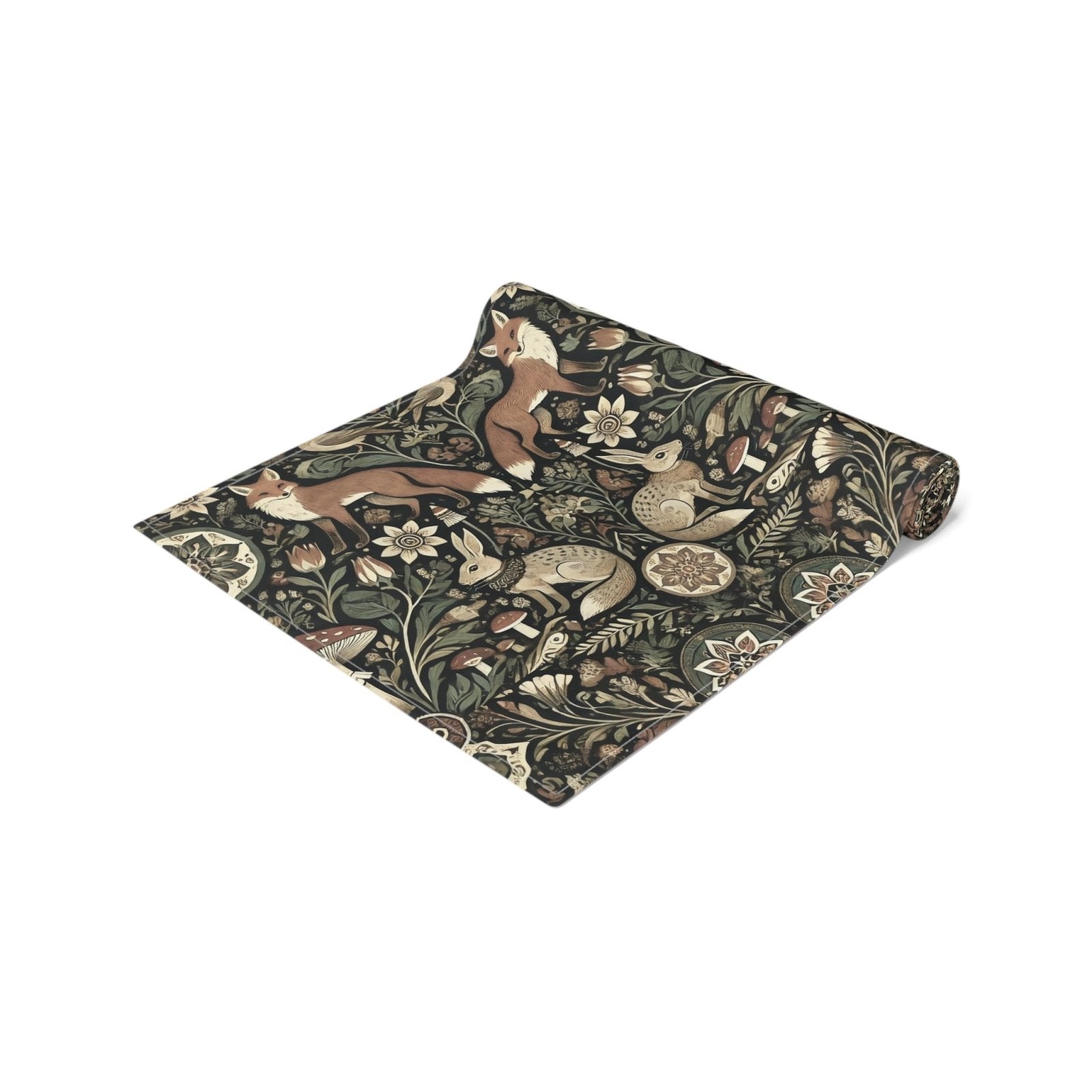 Nordic Woodland forest Pagan Christmas Table Runner - sense forest