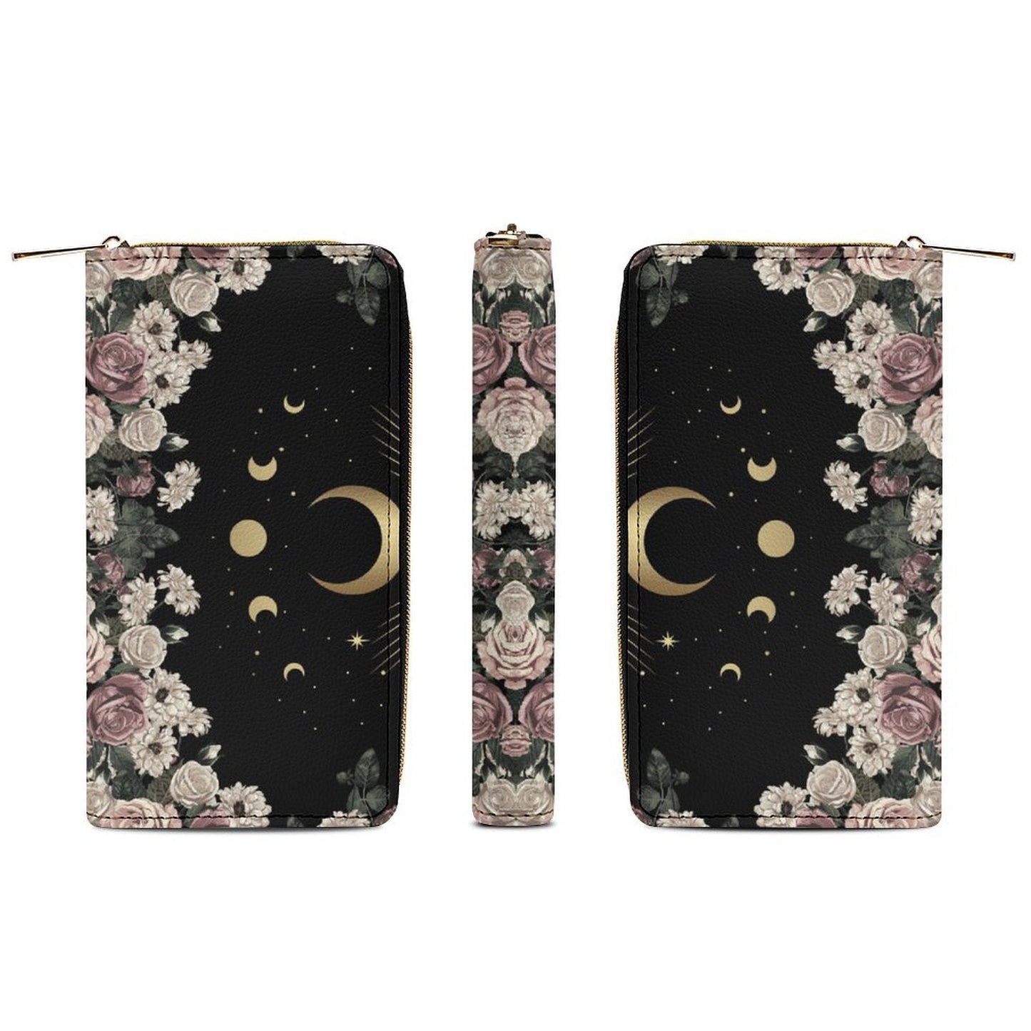 Pale Rose Moon Phase Witchy Wallet - sense forest