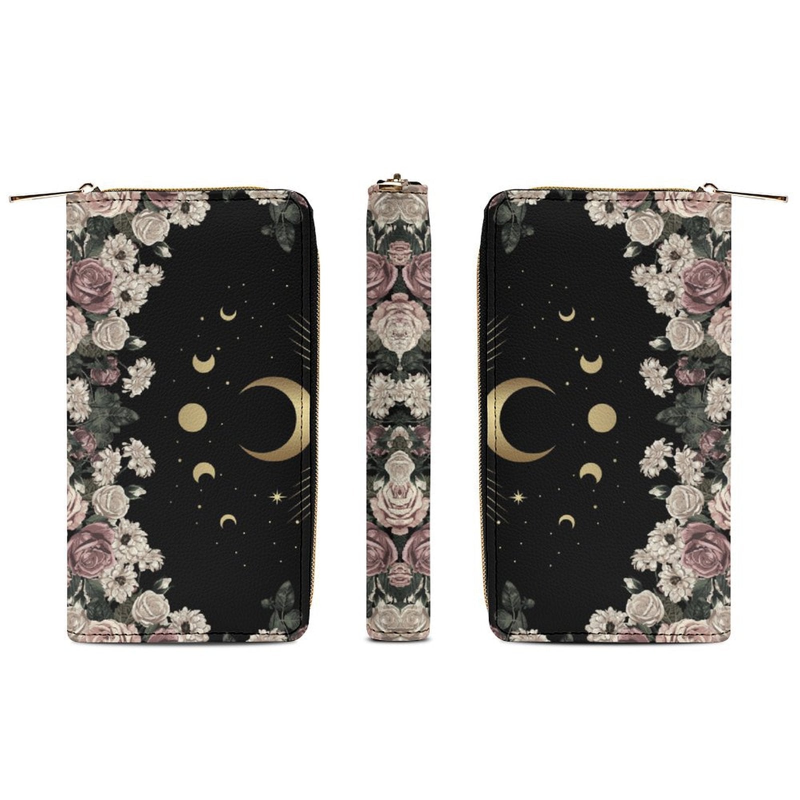 Pale Rose Moon Phase Witchy Wallet - sense forest