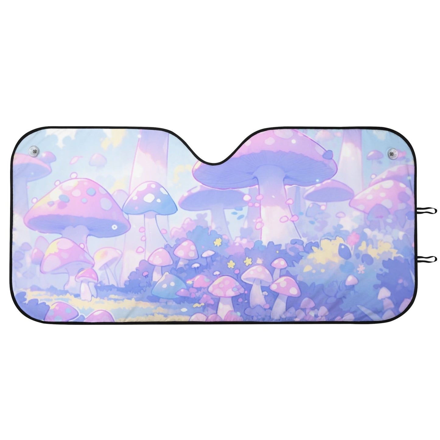 Pastel Mushroom Forest Car Windshield Sun Shade | Sense Forest - sense forest
