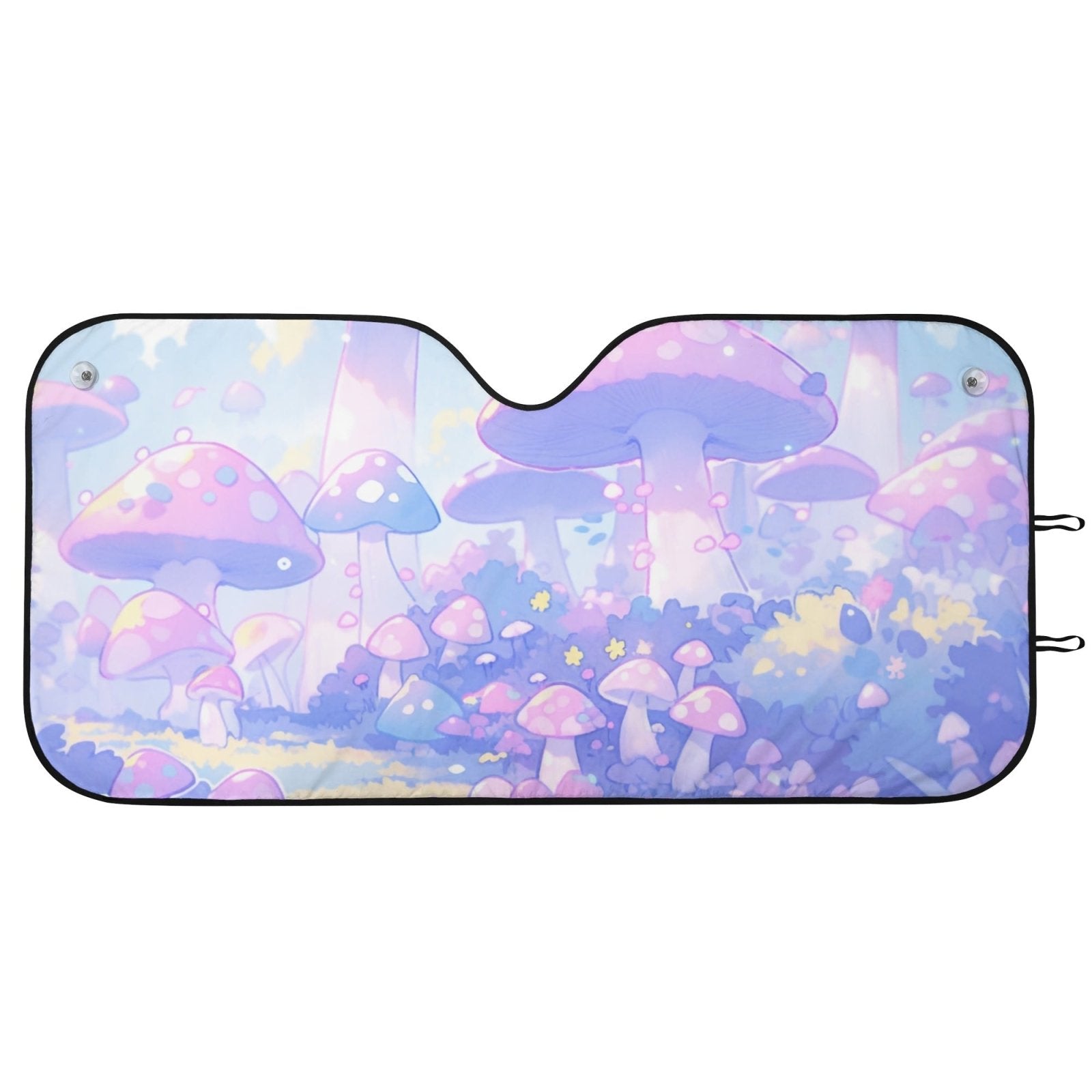 Pastel Mushroom Forest Car Windshield Sun Shade | Sense Forest - sense forest