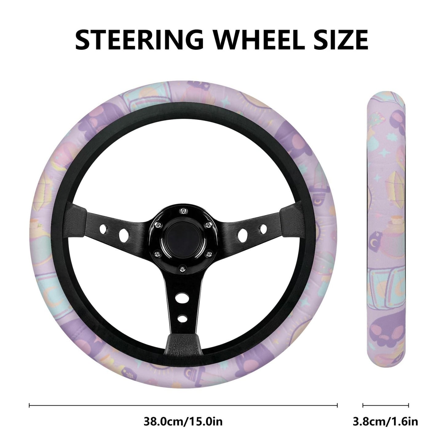 Pastel Purple Cute goth Car Seat Cover Set - sense forest
