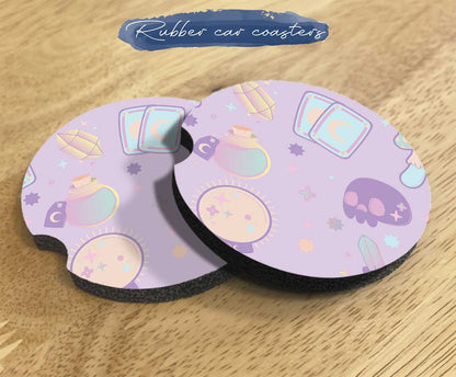 Pastel Purple Cute goth Car Seat Cover Set - sense forest