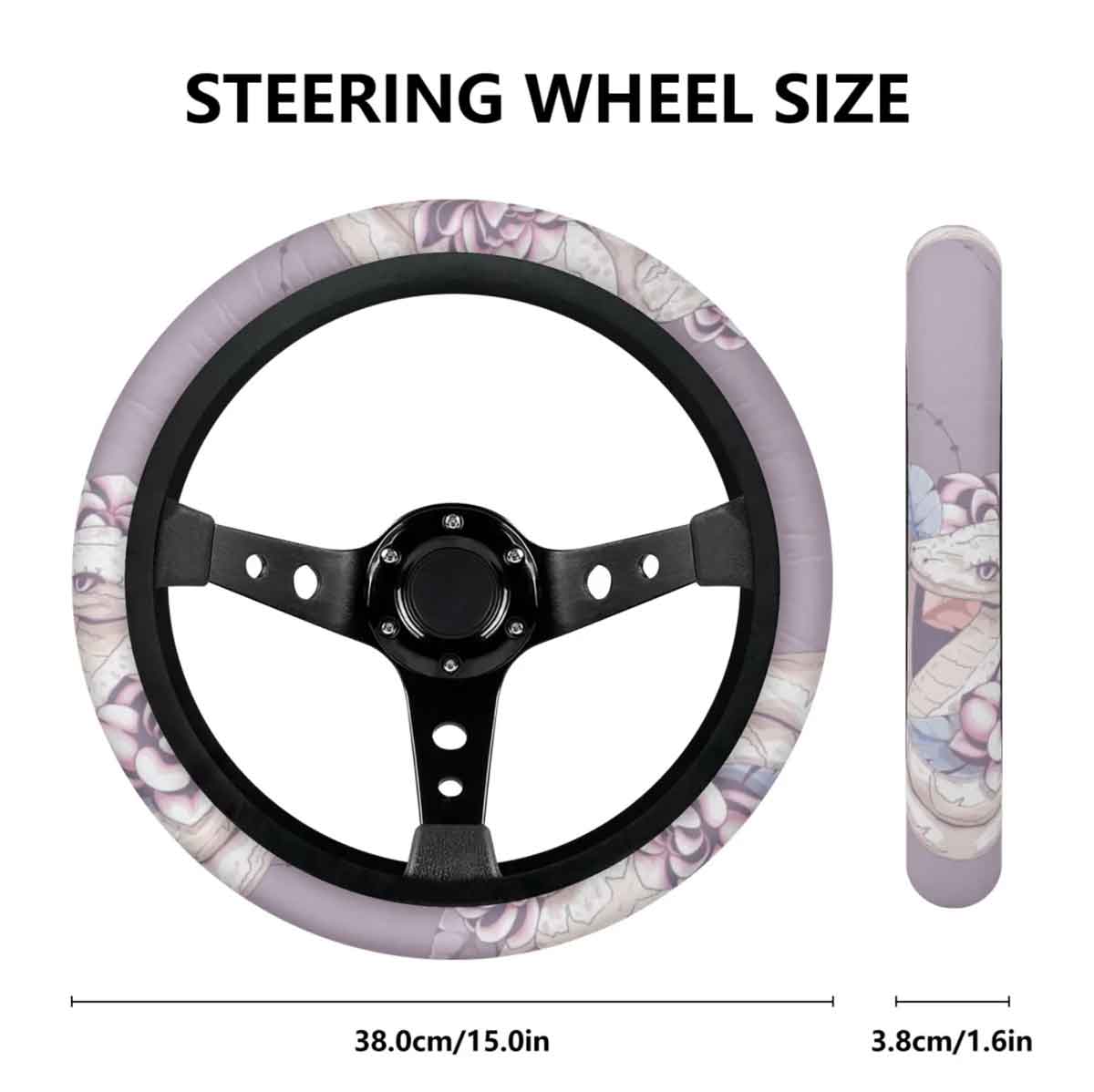Pastel Purple Floral Snake Car Seat Covers Set - sense forest