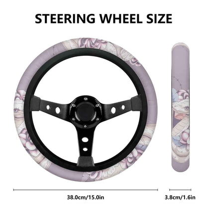 Pastel Purple Floral Snake Car Seat Covers Set - sense forest