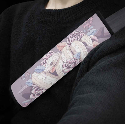 Pastel Purple Floral Snake Car Seat Covers Set - sense forest