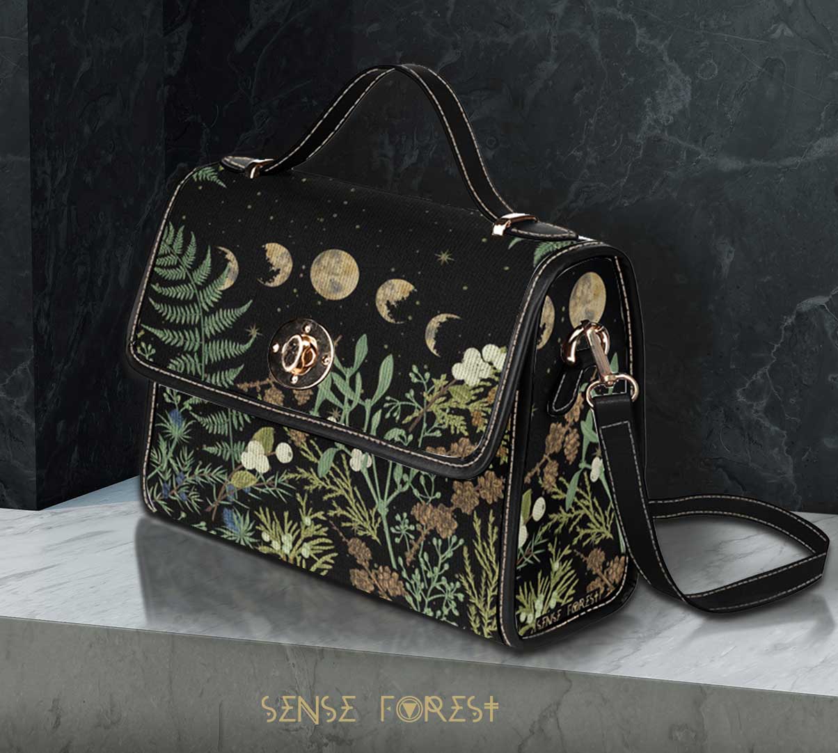 Pine Forest Satchel bag and wallet set set - sense forest