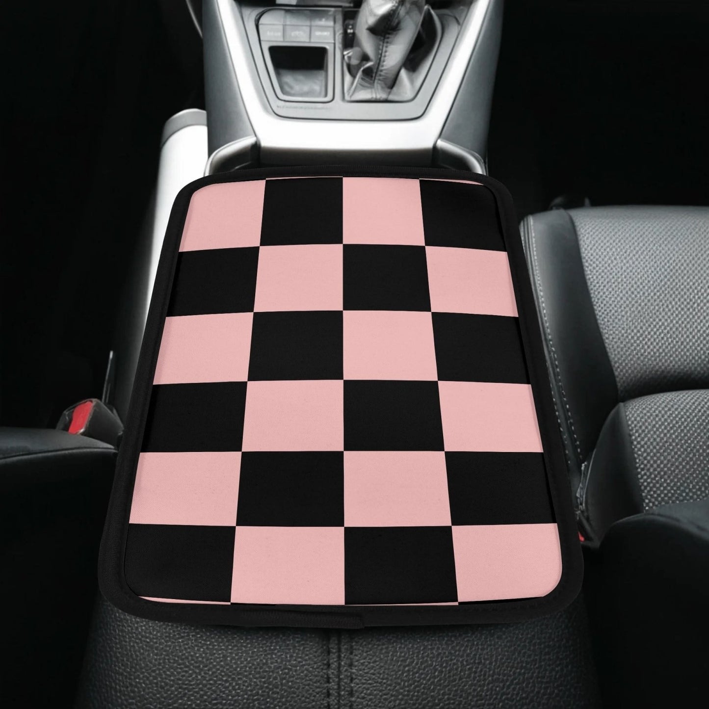 Pink Black Checker Lightweight Car Seat Cover Set | Sense Forest - sense forest
