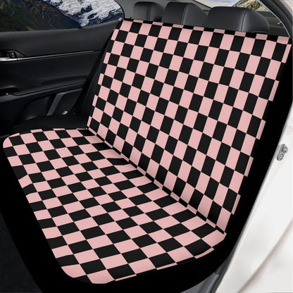 Pink Black Checker Lightweight Car Seat Cover Set | Sense Forest - sense forest