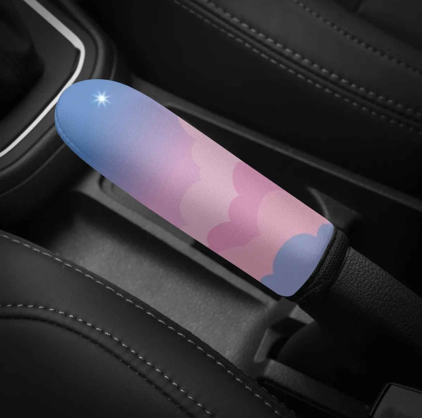 Pink Cloud Big Moon Kawaii Cute Car Seat Covers Set - sense forest