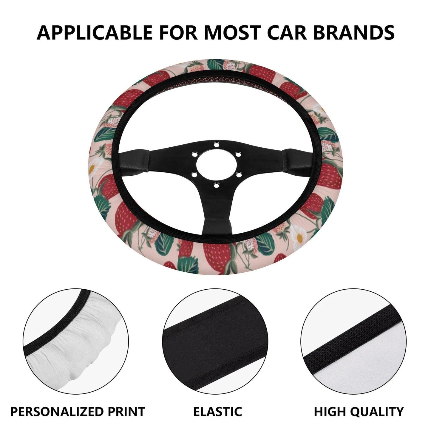 Pink strawberry Car Seat Cover Set - sense forest