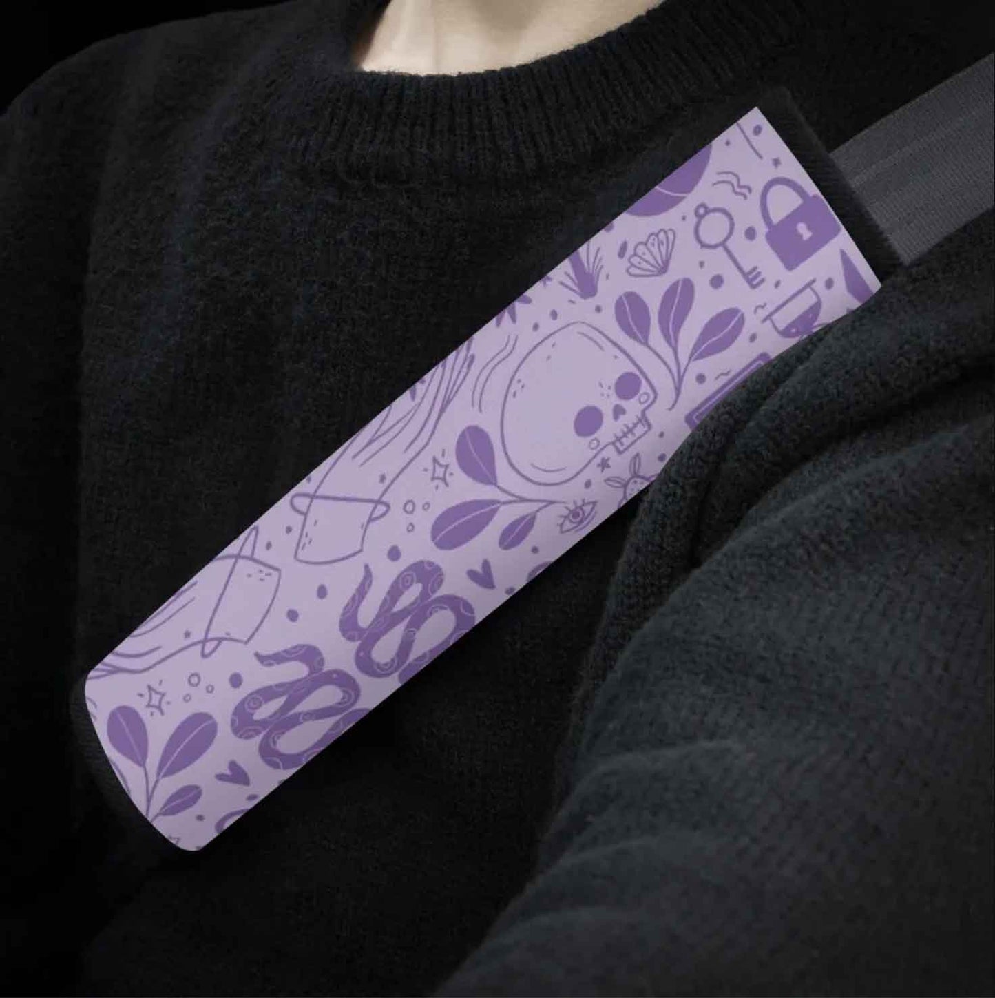 Cute Spooky Goth Pastel Purple Car Seat Cover Set