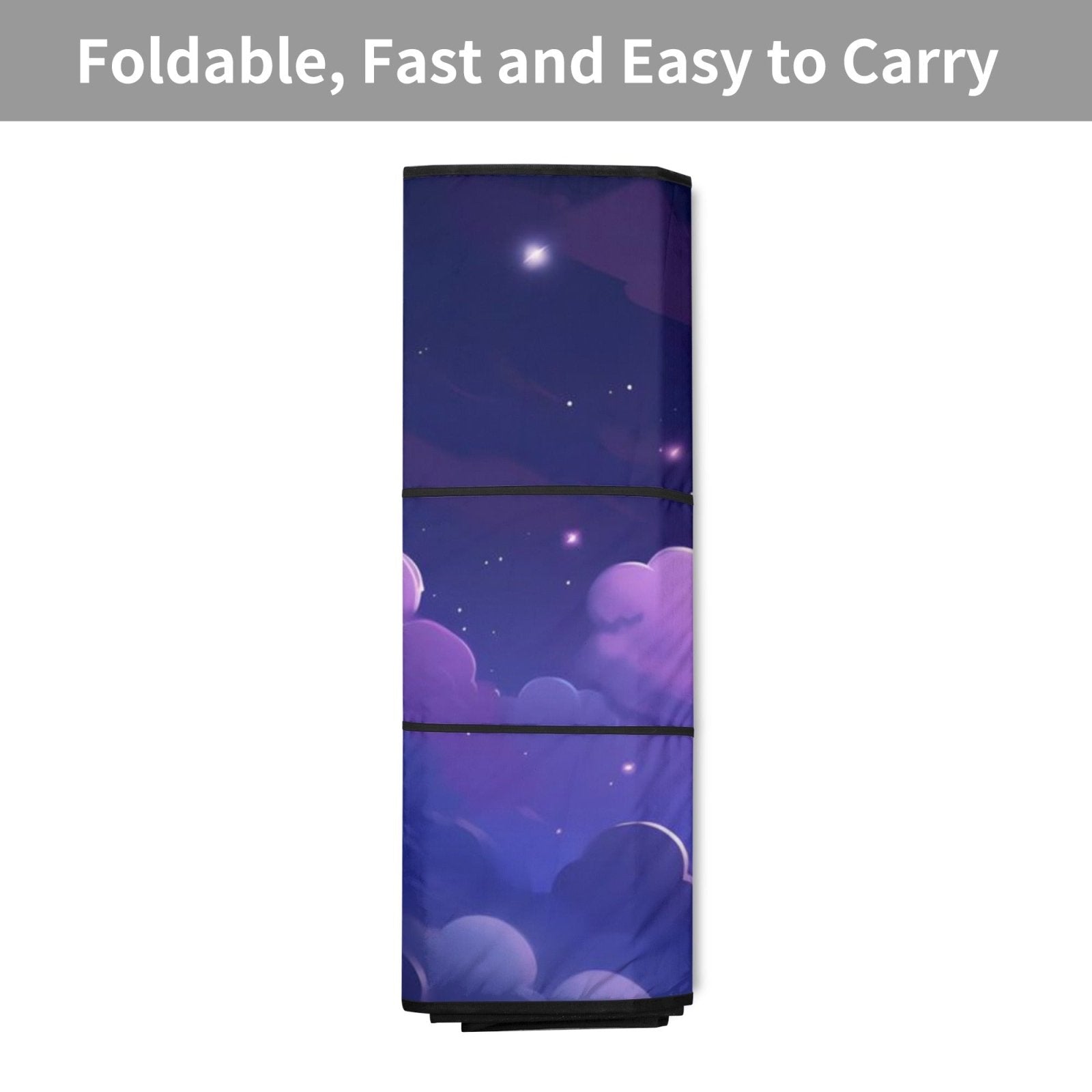 Purple Whimsical Sky Car Windshield Sun Shade | Sense Forest - sense forest