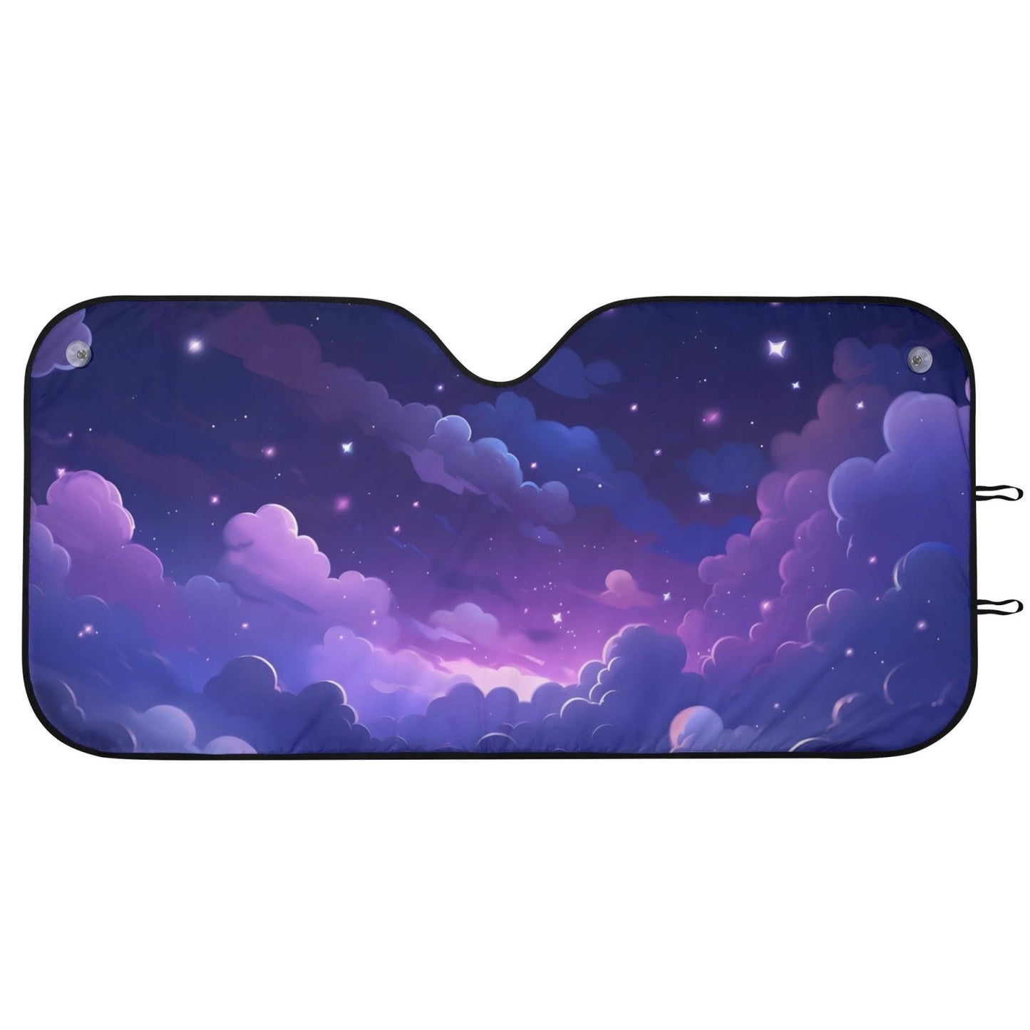 Purple Whimsical Sky Car Windshield Sun Shade | Sense Forest - sense forest