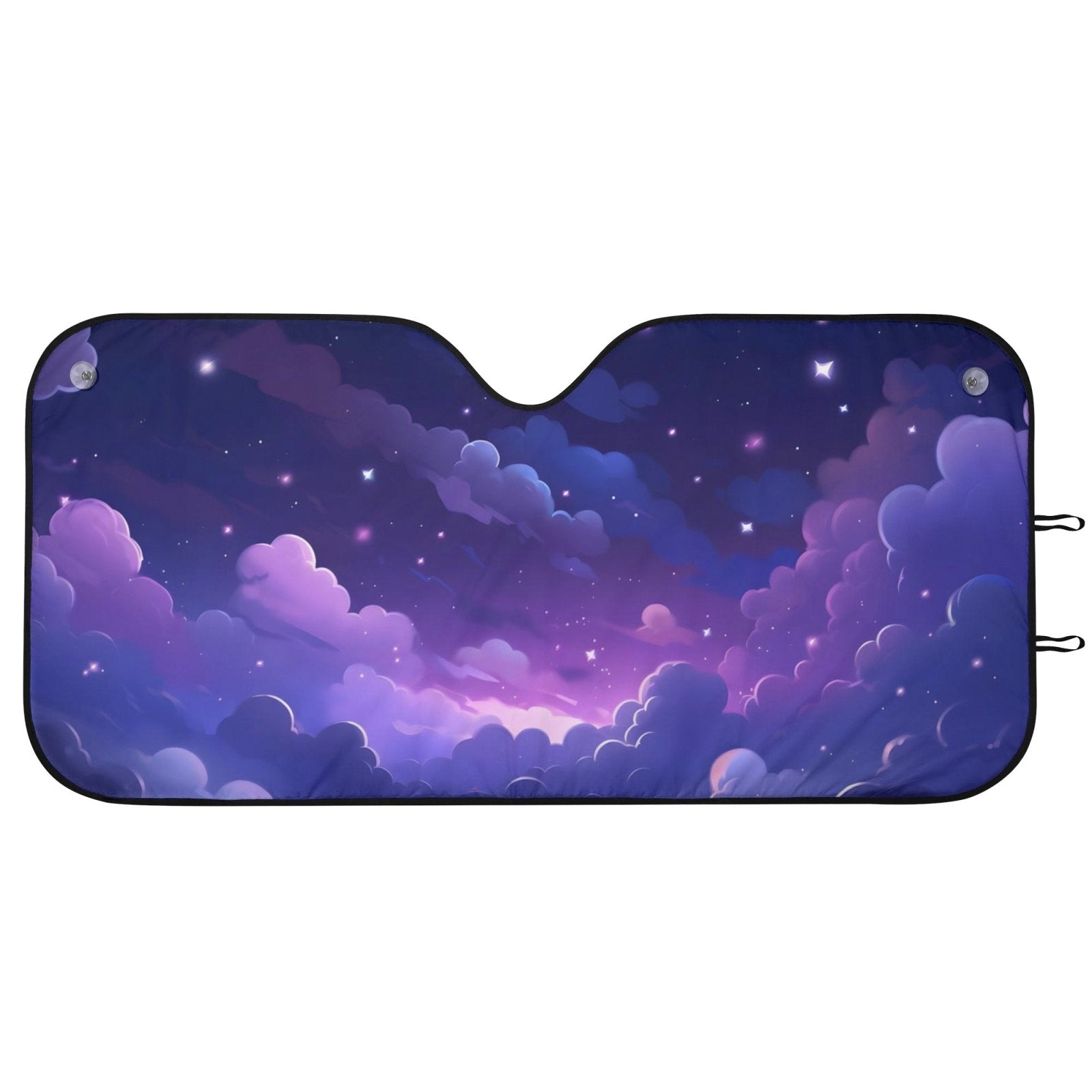 Purple Whimsical Sky Car Windshield Sun Shade | Sense Forest - sense forest