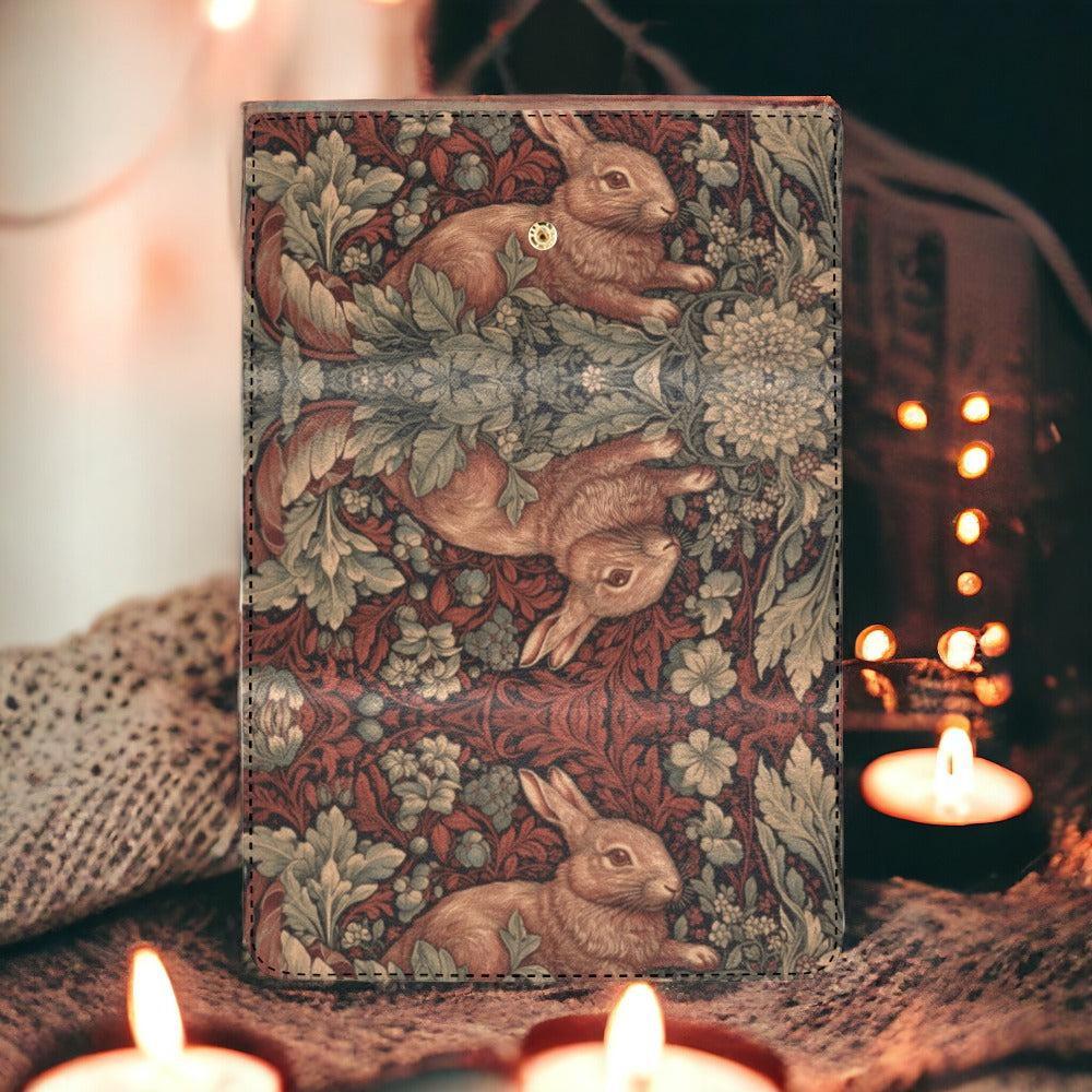 Retro Botanical Rabbit Trifold Wallet | Sense Forest - sense forest