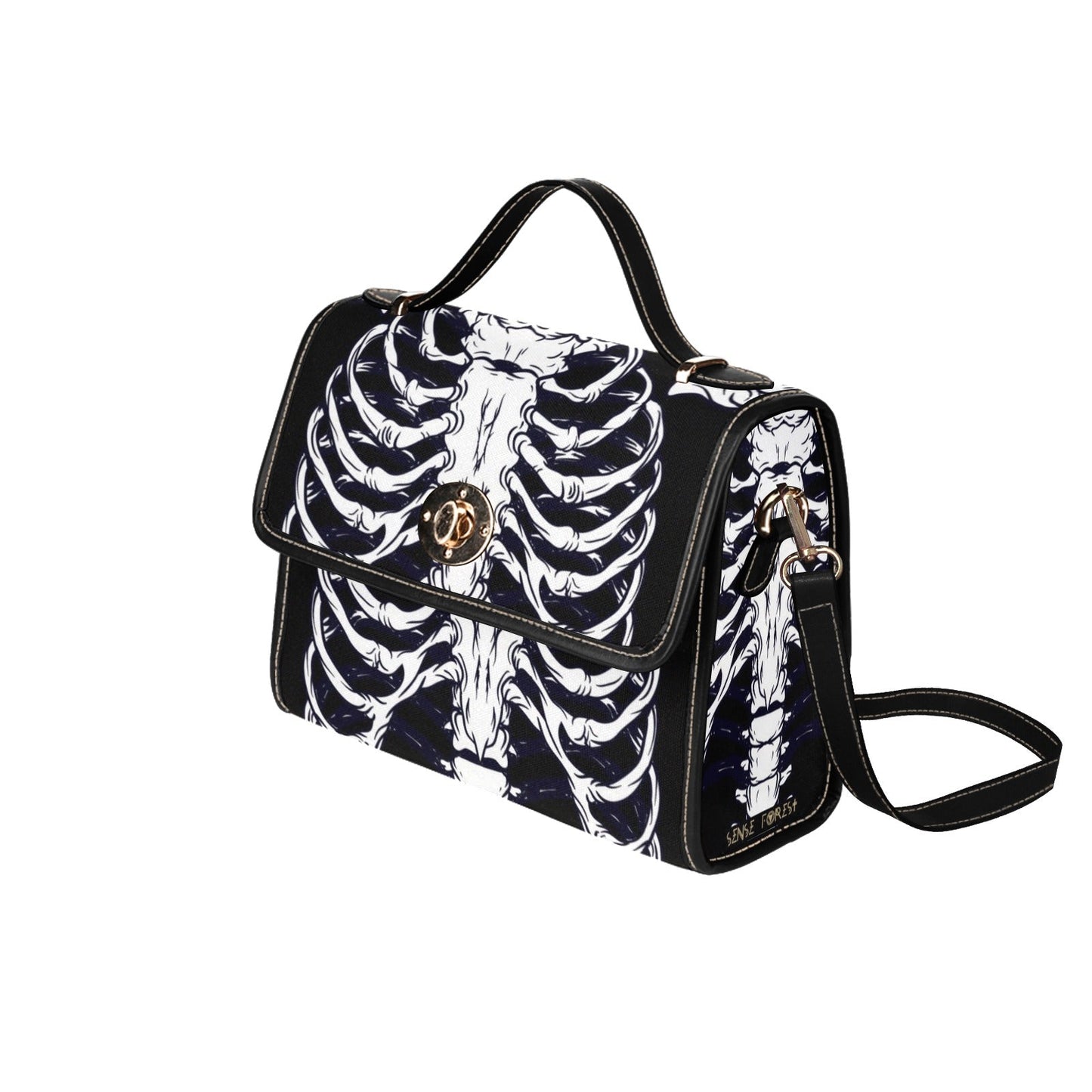 Ribcage Canvas Satchel Bag | Sense Forest - sense forest