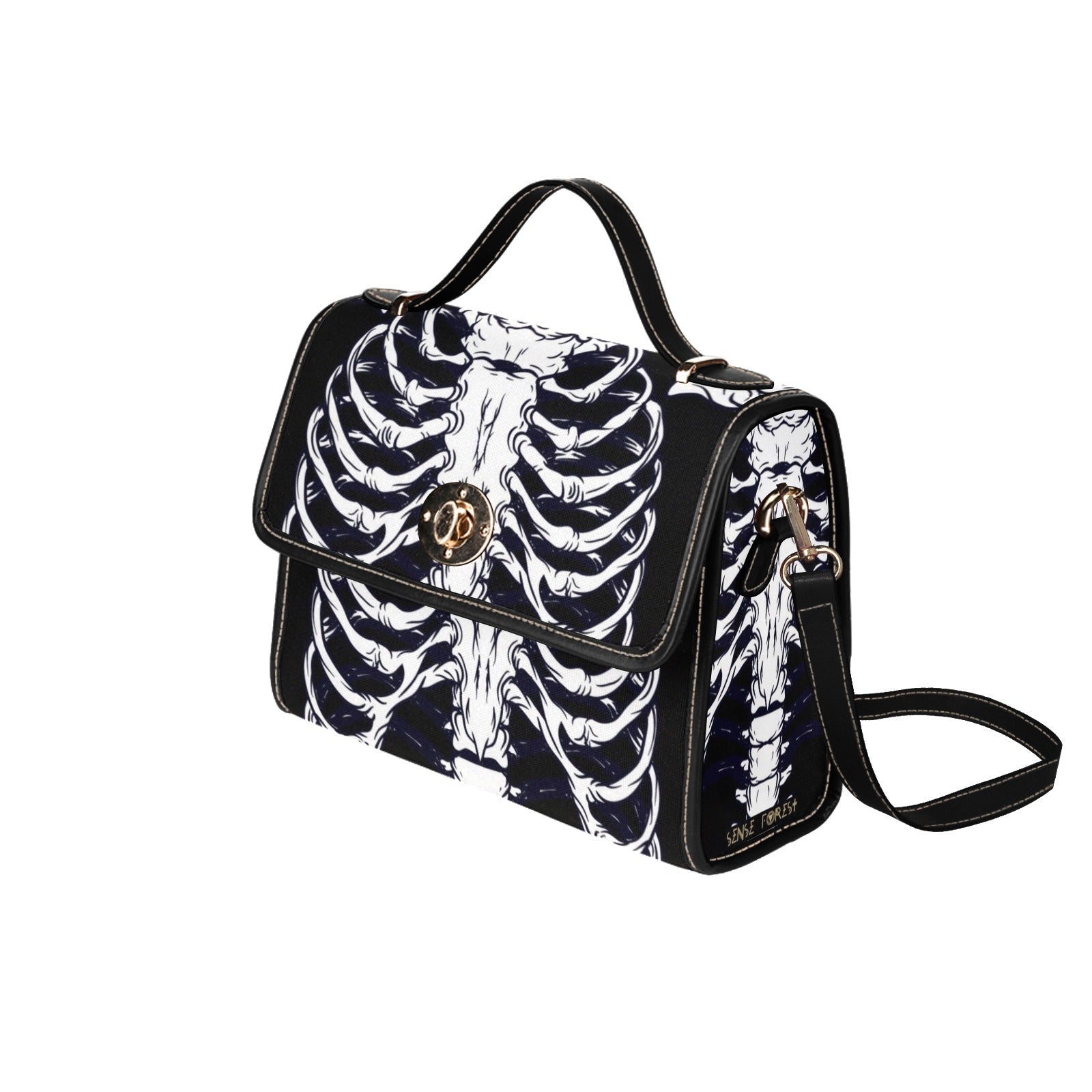 Ribcage Canvas Satchel Bag | Sense Forest - sense forest