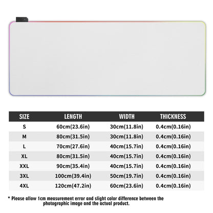 Rose Moon Witchy Style RGB Mouse Pad - Waterproof & Easy to Clean for Gamers - sense forest