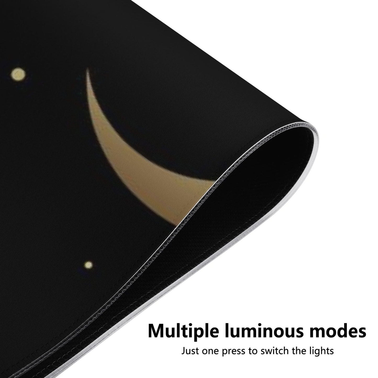 Rose Moon Witchy Style RGB Mouse Pad - Waterproof & Easy to Clean for Gamers - sense forest