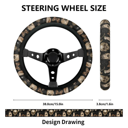 Skull Mushroom Witchcraft Car Seat Cover Set - sense forest