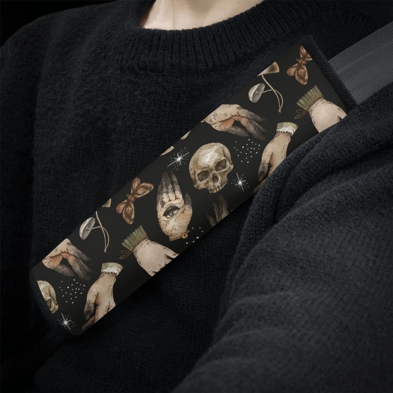 Skull Mushroom Witchcraft Car Seat Cover Set - sense forest