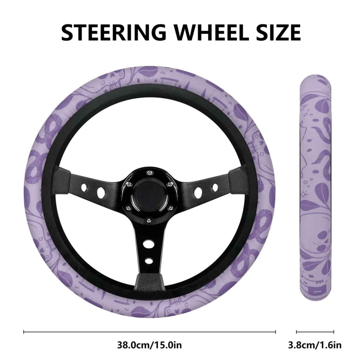 Cute Spooky Goth Pastel Purple Car Seat Cover Set