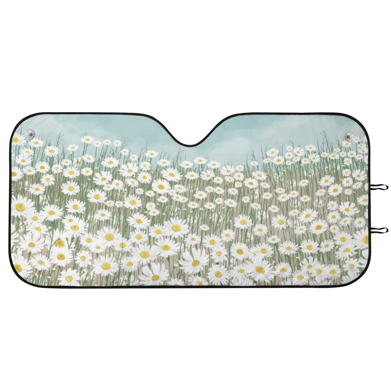 Spring Daisy Blue Sky Cottagecore Car windshield Sun Shade | Sense Forest - sense forest