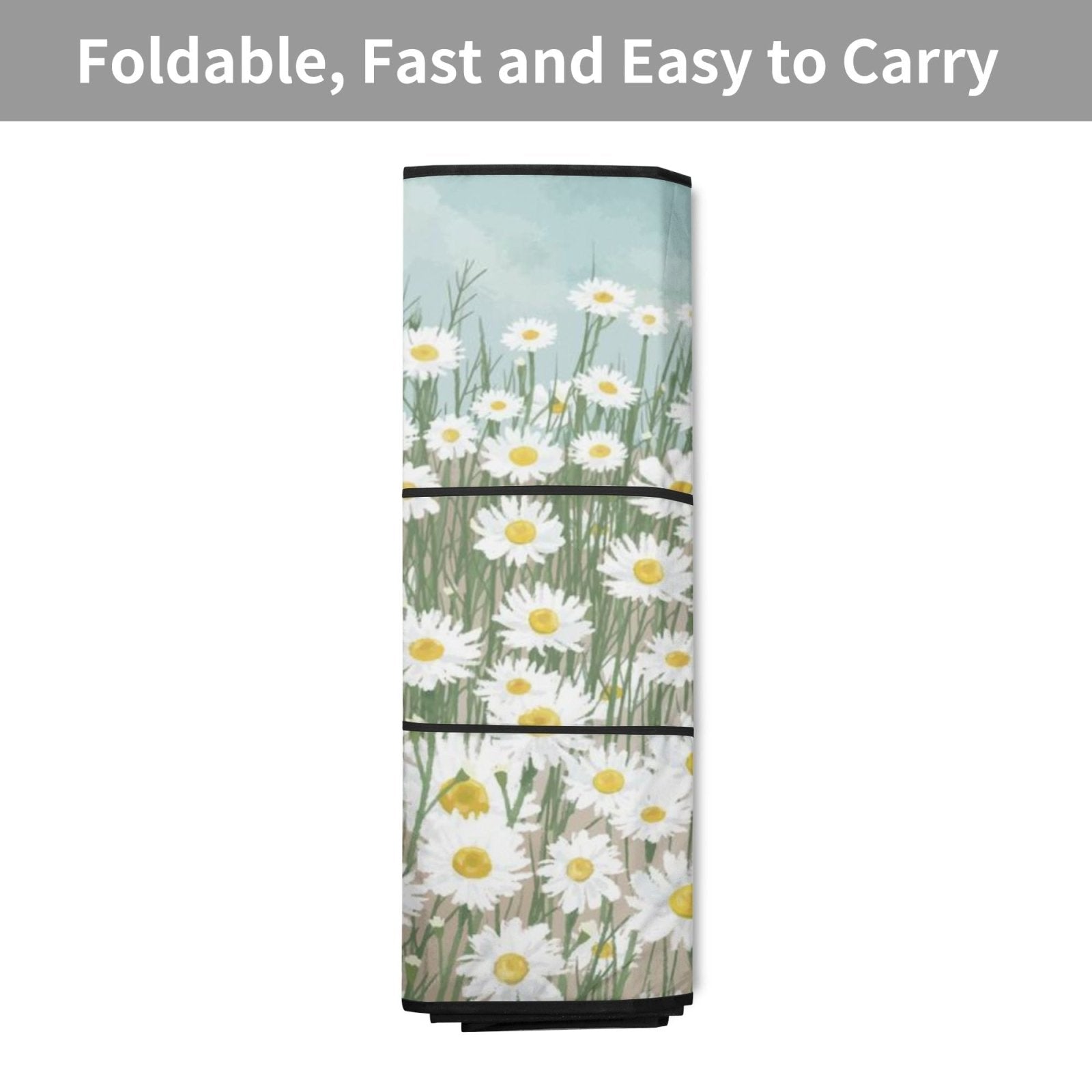 Spring Daisy Blue Sky Cottagecore Car windshield Sun Shade | Sense Forest - sense forest