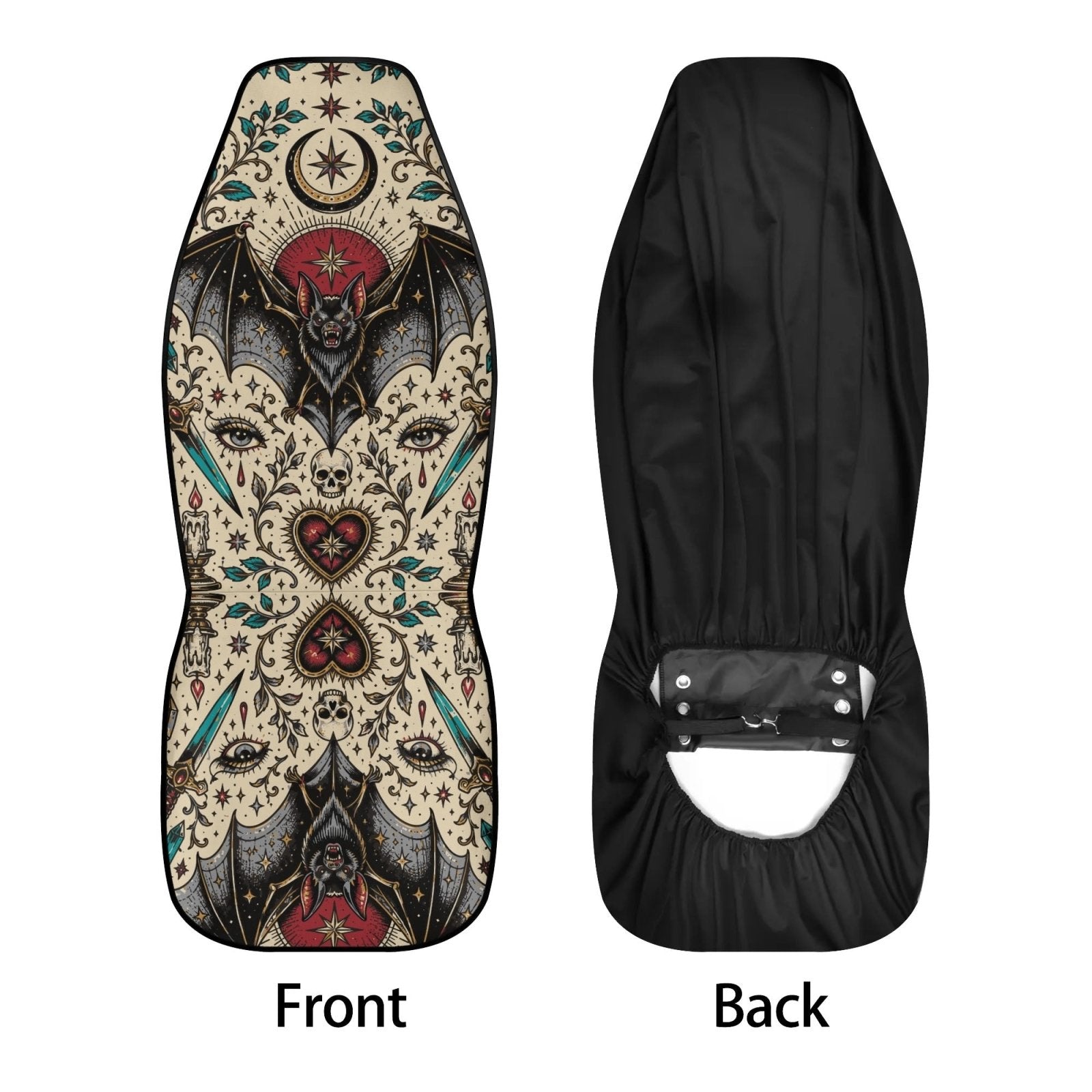 Traditional Vintage tattoo Bat Car Seat Covers Full Set - sense forest