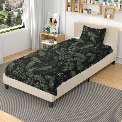 Whimsical Fern Moon Starry night 3 Pcs Beddings - sense forest