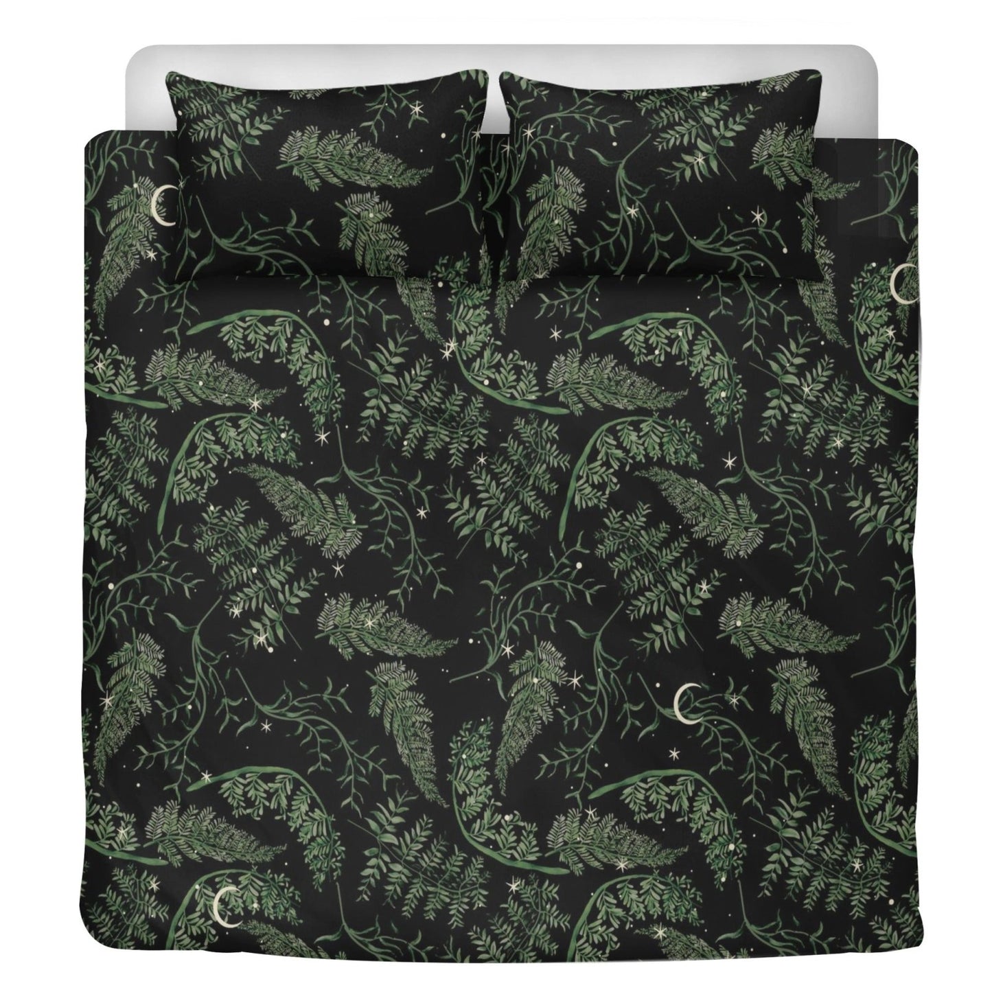 Whimsical Fern Moon Starry night 3 Pcs Beddings - sense forest