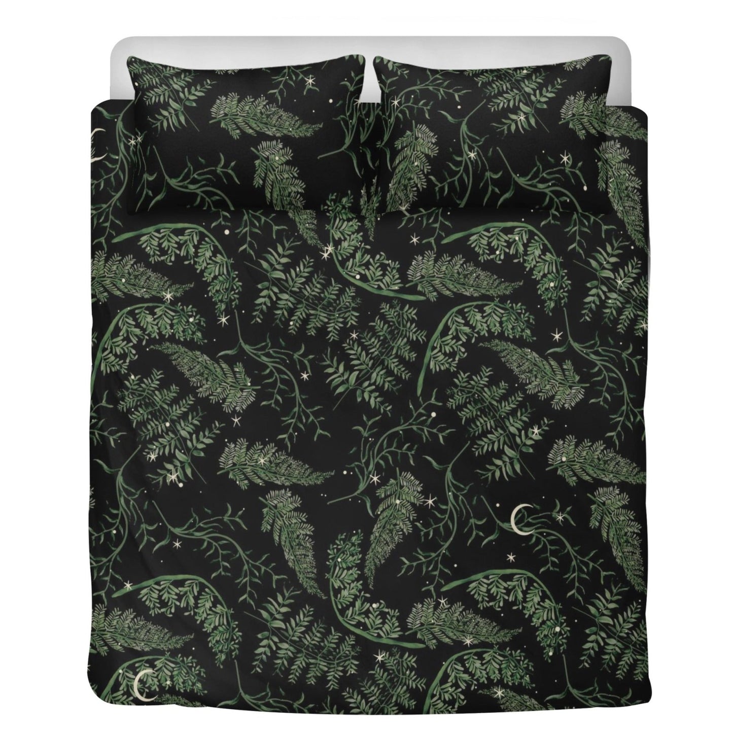 Whimsical Fern Moon Starry night 3 Pcs Beddings - sense forest