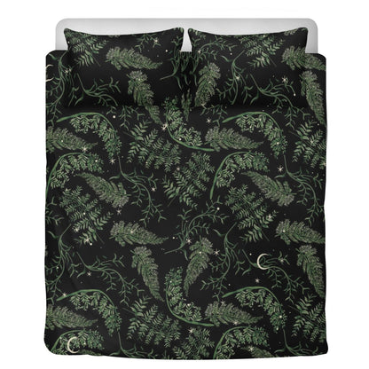 Whimsical Fern Moon Starry night 3 Pcs Beddings - sense forest