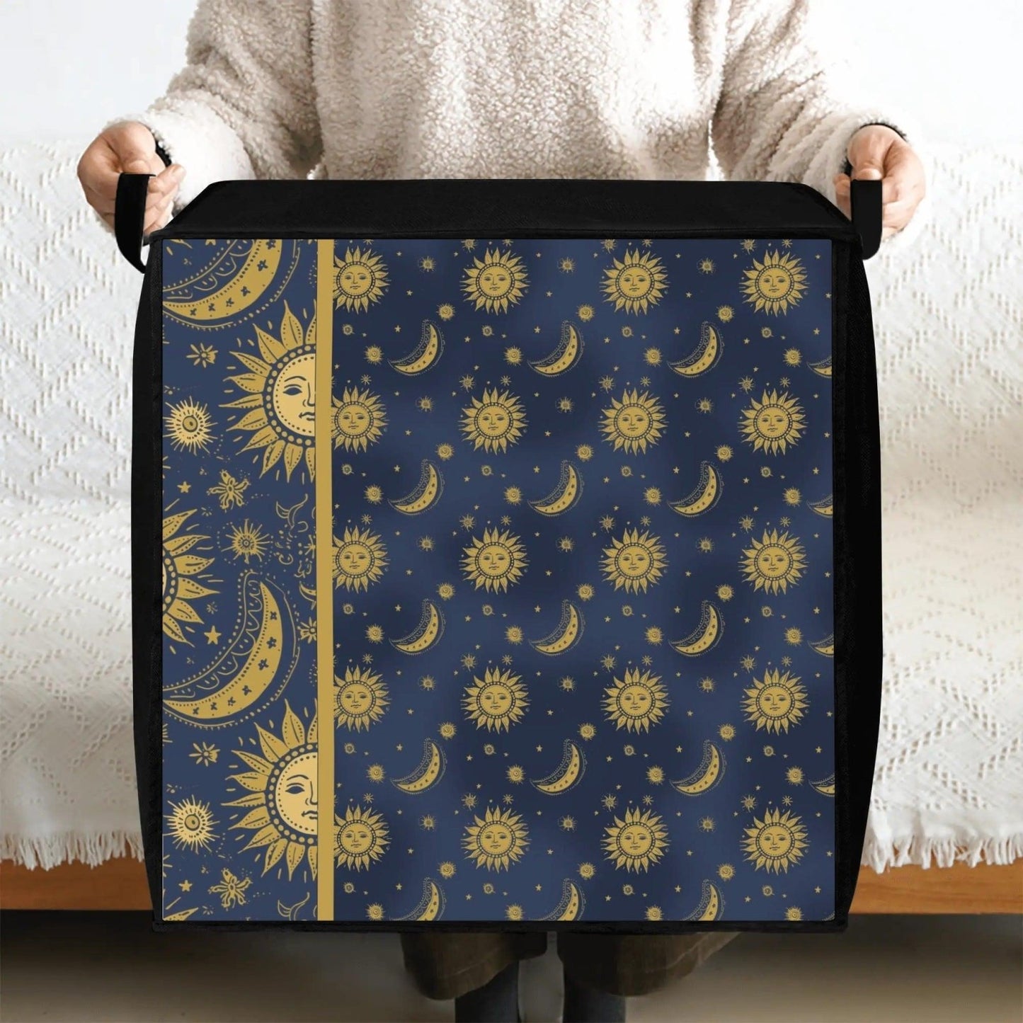 Whimsigoth Celestial Sun Moon Stars Bedding Storage Box Bag - sense forest