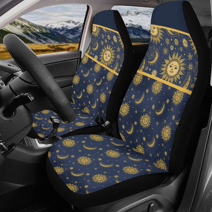Whimsigoth Sun Moon Stars Car Seat Covers Full Set - sense forest