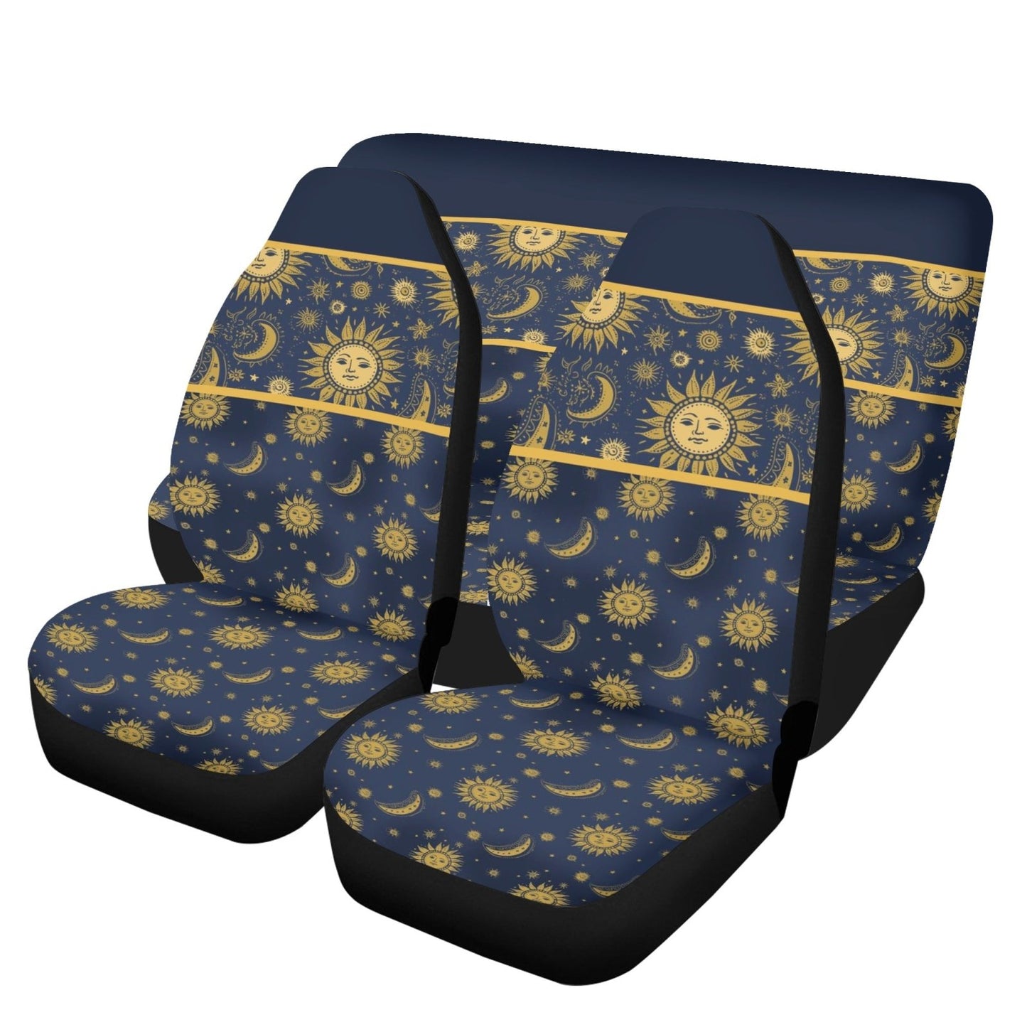 Whimsigoth Sun Moon Stars Car Seat Covers Full Set - sense forest