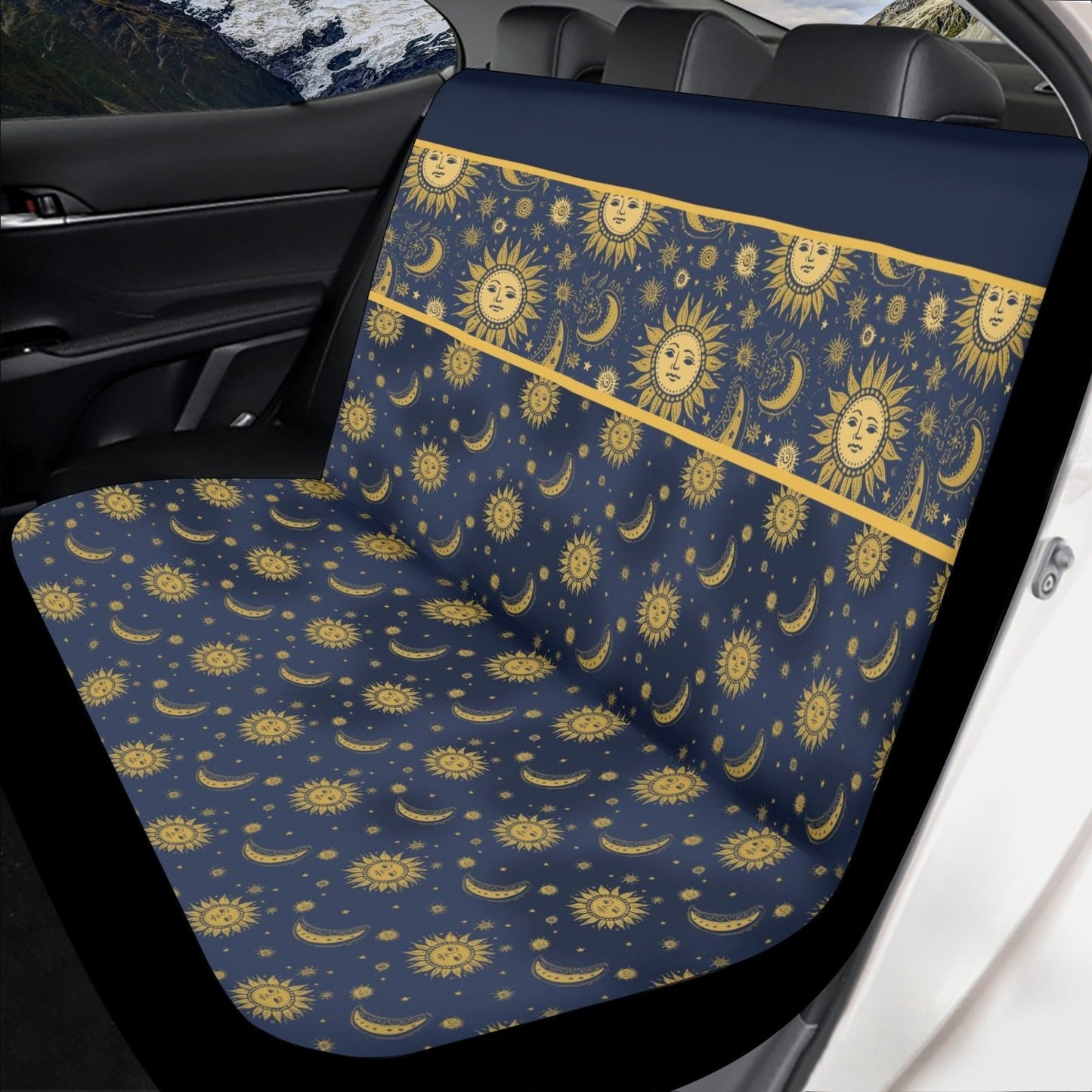 Whimsigoth Sun Moon Stars Car Seat Covers Full Set - sense forest