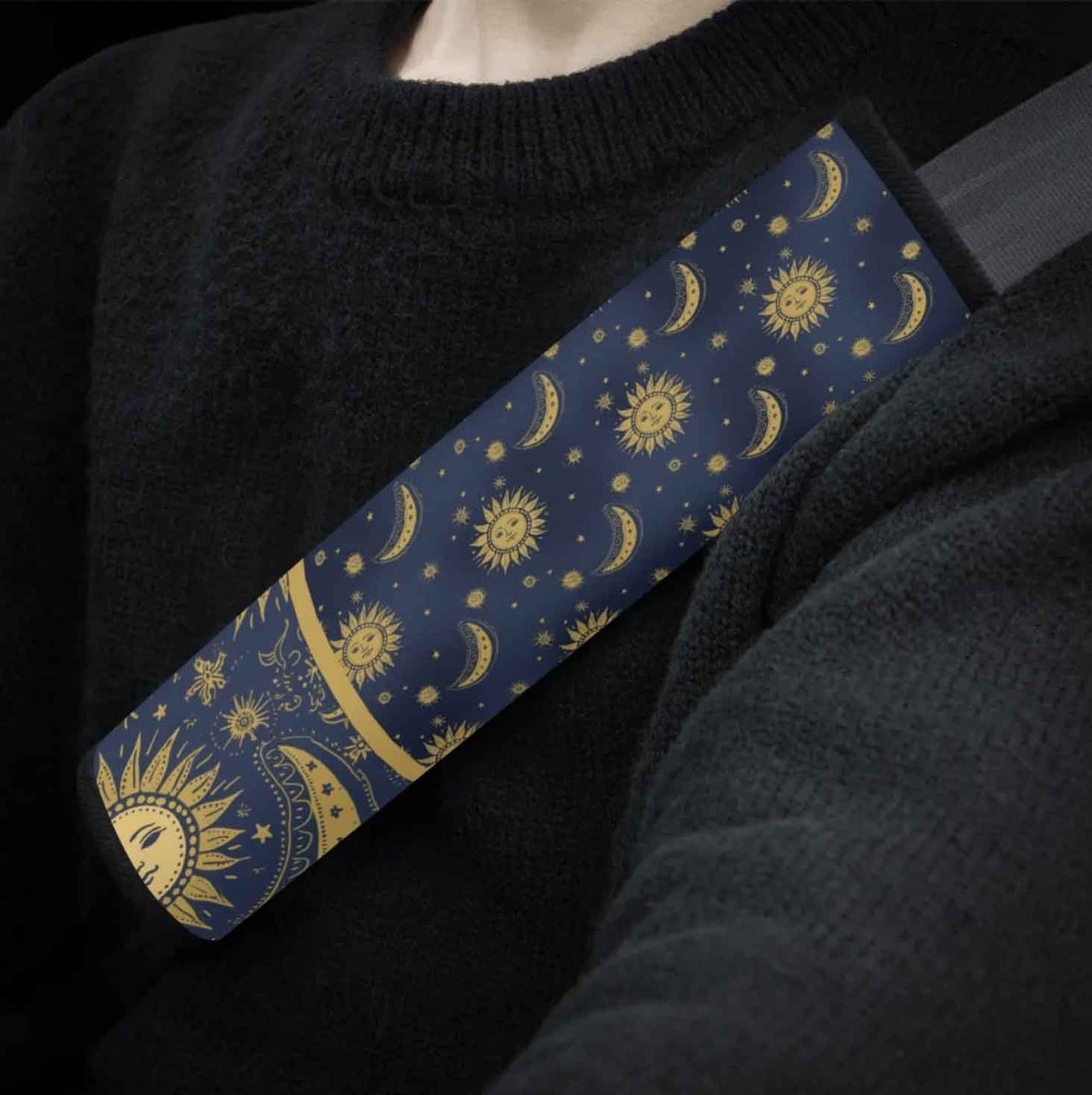 Whimsigoth Sun Moon Stars Car Seat Covers Full Set - sense forest