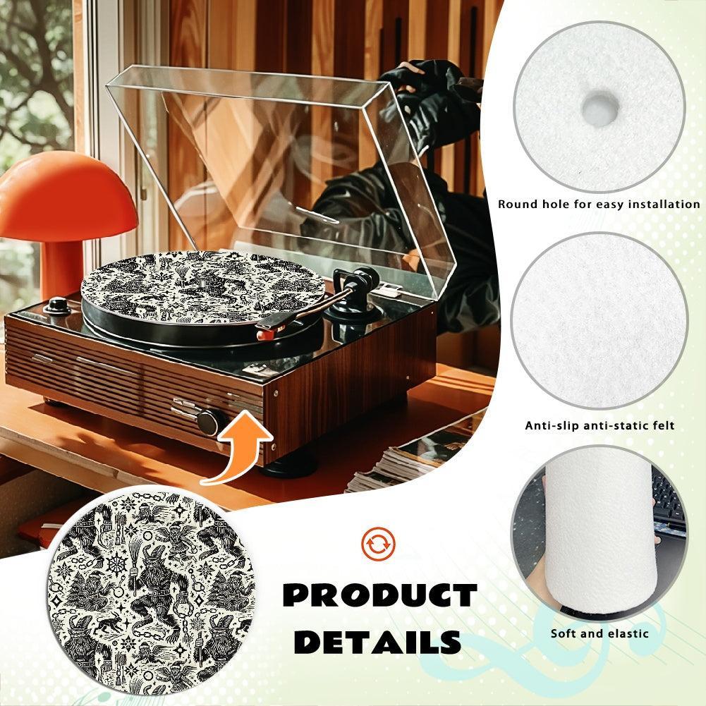 Winter solstice Krampus Pagan Christmas Turntable mat | Sense Forest - sense forest