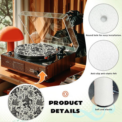 Winter solstice Krampus Pagan Christmas Turntable mat | Sense Forest - sense forest