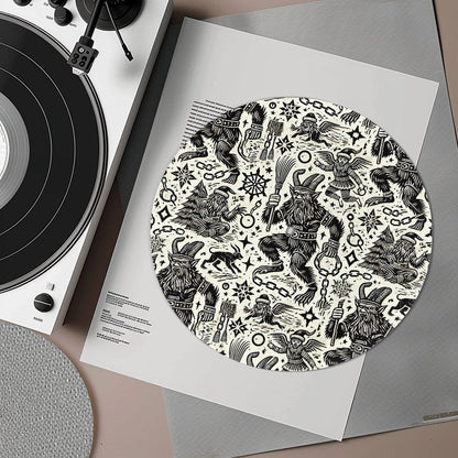 Winter solstice Krampus Pagan Christmas Turntable mat | Sense Forest - sense forest